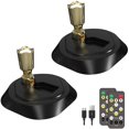thumbnail image 1 of Set of 2 wireless LED spotlights with remote control and timer, suitable for indoor lighting; ideal for artwork, paintings, plants, photos, etc. - White, 1 of 5