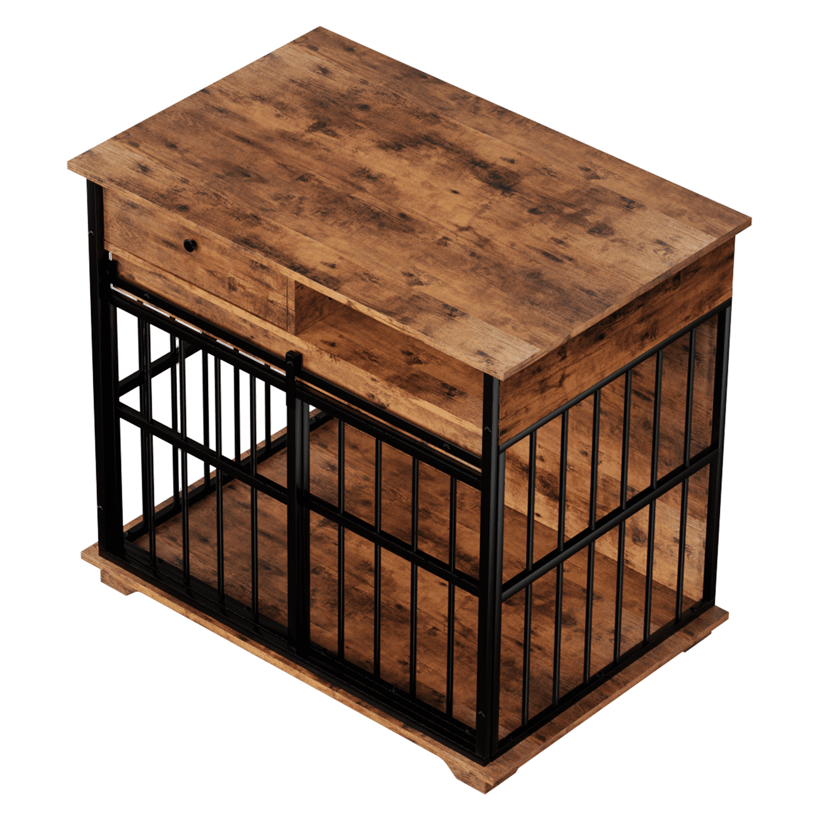 Dog Crate Furniture, Large Dog Cage Wooden Kennel Furniture with Tray for Medium Large Dogs