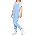 thumbnail image 2 of Sleeveless Kids Children Solid Jumpsuit Girls Romper With Pocket, 2 of 5