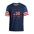 thumbnail image 2 of Fabrcox 1776-2026 USA 250th Anniversary Shirt Flag Print Short Sleeve 4th of July Shirts for Men Funny Celebration Men's Patriotic Shirts Blue L, 2 of 5