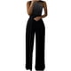 thumbnail image 1 of Mujeres Diamond Solid Halter Jumpsuit Pijamas Casual Pantalones de Pierna Ancha Odeerbi  ODB-6, 1 of 5