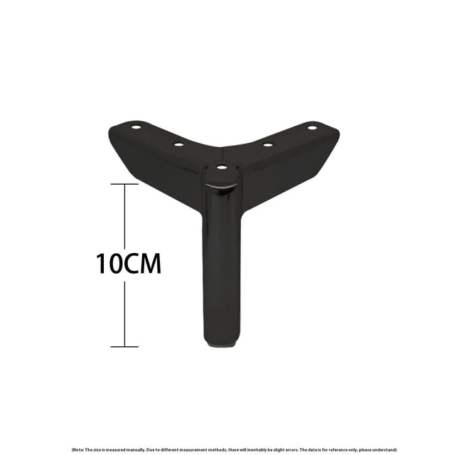 Patas de muebles Pies de metal: Patas de gabinete Patas triangulares de 10 cm Patas de tocador de repuesto Juego de 8 patas de muebles de metal para sofá de gabinete