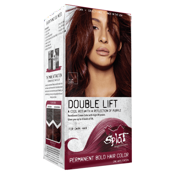 Splat Double Lift Permanent Hair Color for Dark Hair, Plum Siren, 1