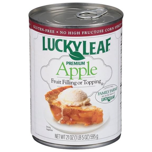 Pack Of 3 Lucky Leaf Premium Apple Pie Fruit Filling & Topping, 21 oz (Package May Vary)
