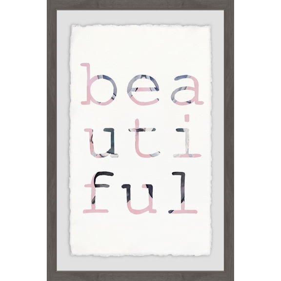 MARMONT HILL 'Beautiful II' Framed Painting Print - Multi-Color 16 x 24