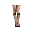 thumbnail image 2 of Hanes Silk Reflections Knee Highs, Reinforced Toe, 6-Pack Barely Black ONE SIZE Women's, 2 of 5