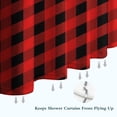 thumbnail image 6 of Red Black Plaid Checkered Pattern Shower Curtain 84"x72" ,Bathroom Decorative Shower Curtains Set with 12 Hooks,Modern Waterproof Washable Shower Curtain, 6 of 6