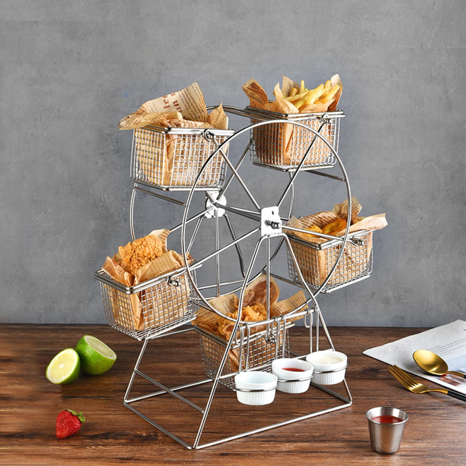 Rotatable Carousel Theme Food Holder Food Display Cupcake Stand for Party Decor Chicken French