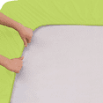 thumbnail image 4 of Premier Colorful Bed Sheet Set, Deep Pocket Microfiber 3 Piece Twin Sheets, Lime Green, 4 of 6