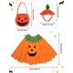 thumbnail image 2 of Conjunto de disfraces de calabaza de Halloween para adultos Poncho de capa de calabaza con bolsa de dulces Bolso de sombrero de calabaza Diadema divertida JAMW Sencillez, 2 of 5