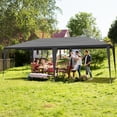 thumbnail image 6 of 10x20FT Pop Up Canopy Tent with 6 Removable Sidewalls, Heavy Duty Waterproof Party Tent with 2 Doors & 4 Windows, Outdoor Easy Up Gazebo for Wedding, Event & Patio, Black, 6 of 8