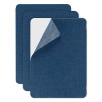 Uxcell Canvas Repair Patch, 3 Pcs 5.5 x 8 Inch Self-Adhesive Waterproof Linen Fabric Patch for Sofas Tote Bags Furniture Car Seats Canopy Tents Boat Covers, Dark Blue