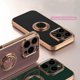 thumbnail image 3 of Funda protectora con anillo chapado para iPhone 16 y iPhone 15 Pro Max, color blanco, IP11, 3 of 3