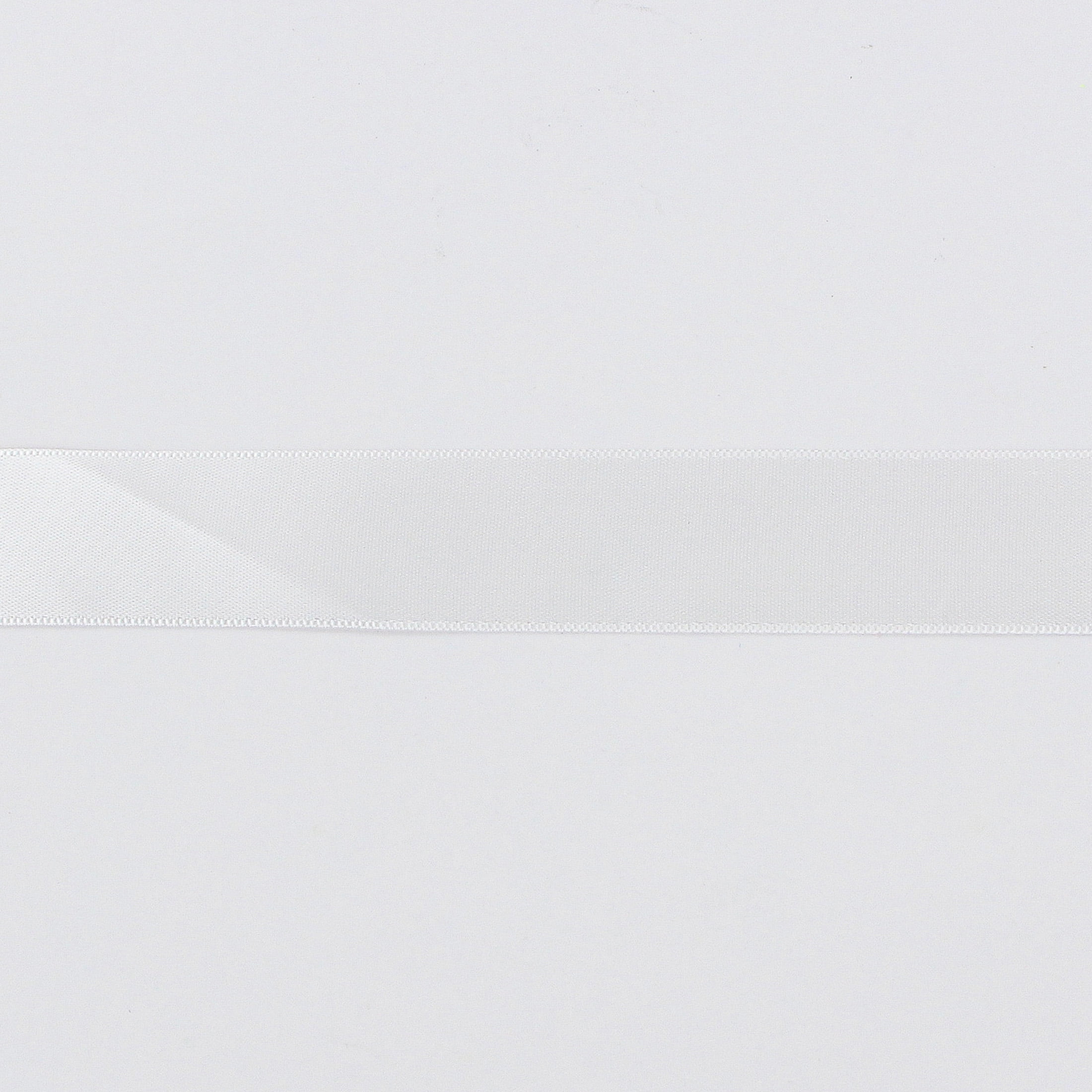 UNIQUE CREATIV, Ribbon, Single Face Satin, White, 100% polyester, 25mm x 5.5m ( ⅞" x 6 yds)