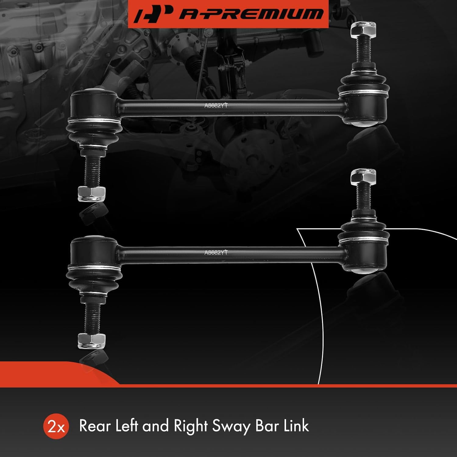 A-Premium 2x Rear Sway Bar Links Stabilizer Bar Links, Compatible with Chevrolet Impala, Impala Limited, Monte Carlo & Hyundai Sonata, XG300, XG350 & Kia & Buick & Oldsmobile & Pontiac, K6662