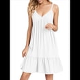 thumbnail image 2 of Vestido de Verano para Mujer 2025, Sin Mangas, con Tirantes Finos y Cuello en V, Informal, Estilo Swing. XXL, 2 of 5