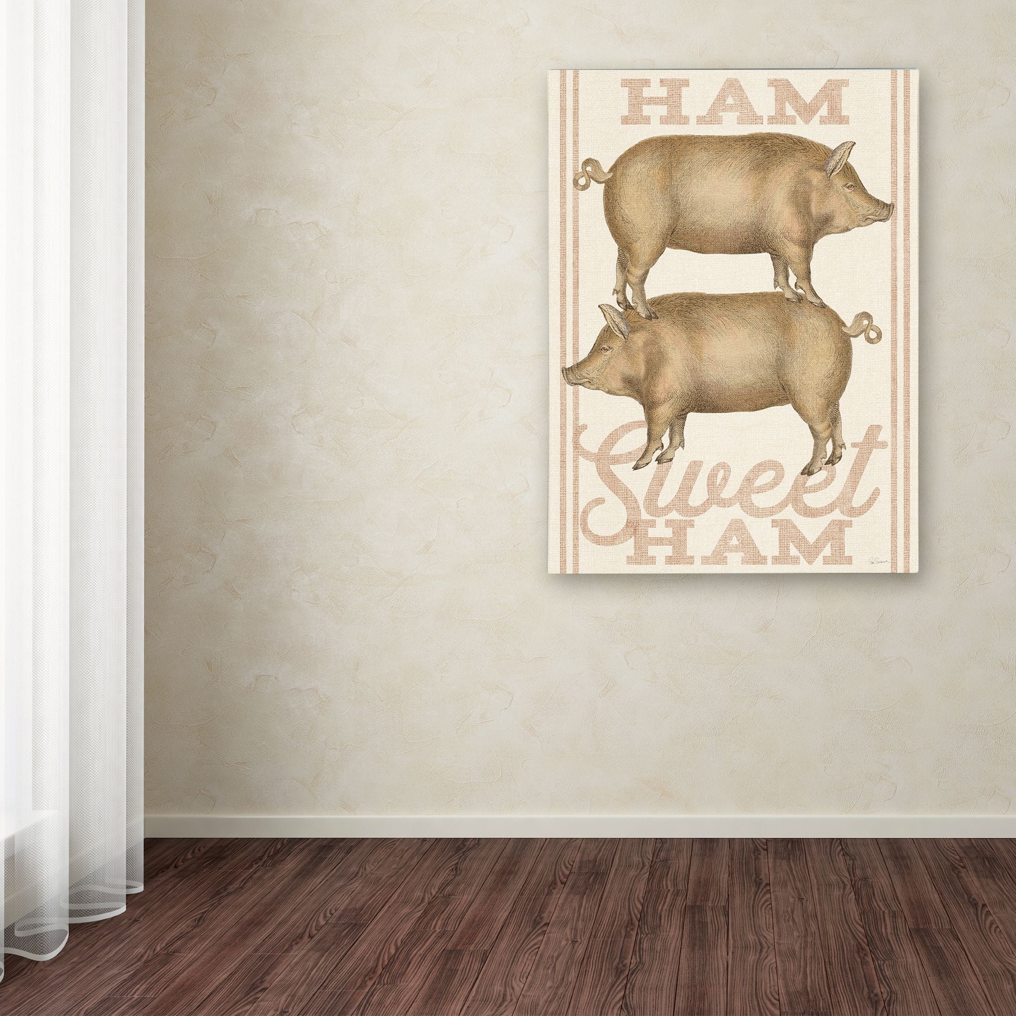 Trademark Fine Art 'Ham Sweet Ham' Canvas Art by Sue Schlabach