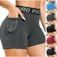 thumbnail image 1 of Jacenvly New Womens Plus Shorts Clearance Summer Fashion Letter Print Mid Waisted Shorts Leggings with Pocket Comfort Soft Expandable Waist Shorts for Women, 1 of 7