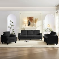 BALUS Living Room Furniture Sets, Modern Chenille Couch and Loveseat Sets, Oversized Sectional Couch Sets with Deep Seat, Dark Grey