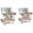 4pcs, variant on Foldable Rectangular Stainless Steel Chafing Dish Set, 2/4/6 PACK 9QT Buffet Chafer, 3 Separate Food Pans, only for Cooking