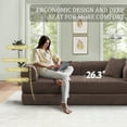 thumbnail image 6 of Timbernest Full Size Convertible Sleeper Sofa Bed 78" Folding Sofa Bed with 2 Pillows 3-Seat Floor Mattress Sofa for Living Room, No Assembly, Brown, 6 of 11