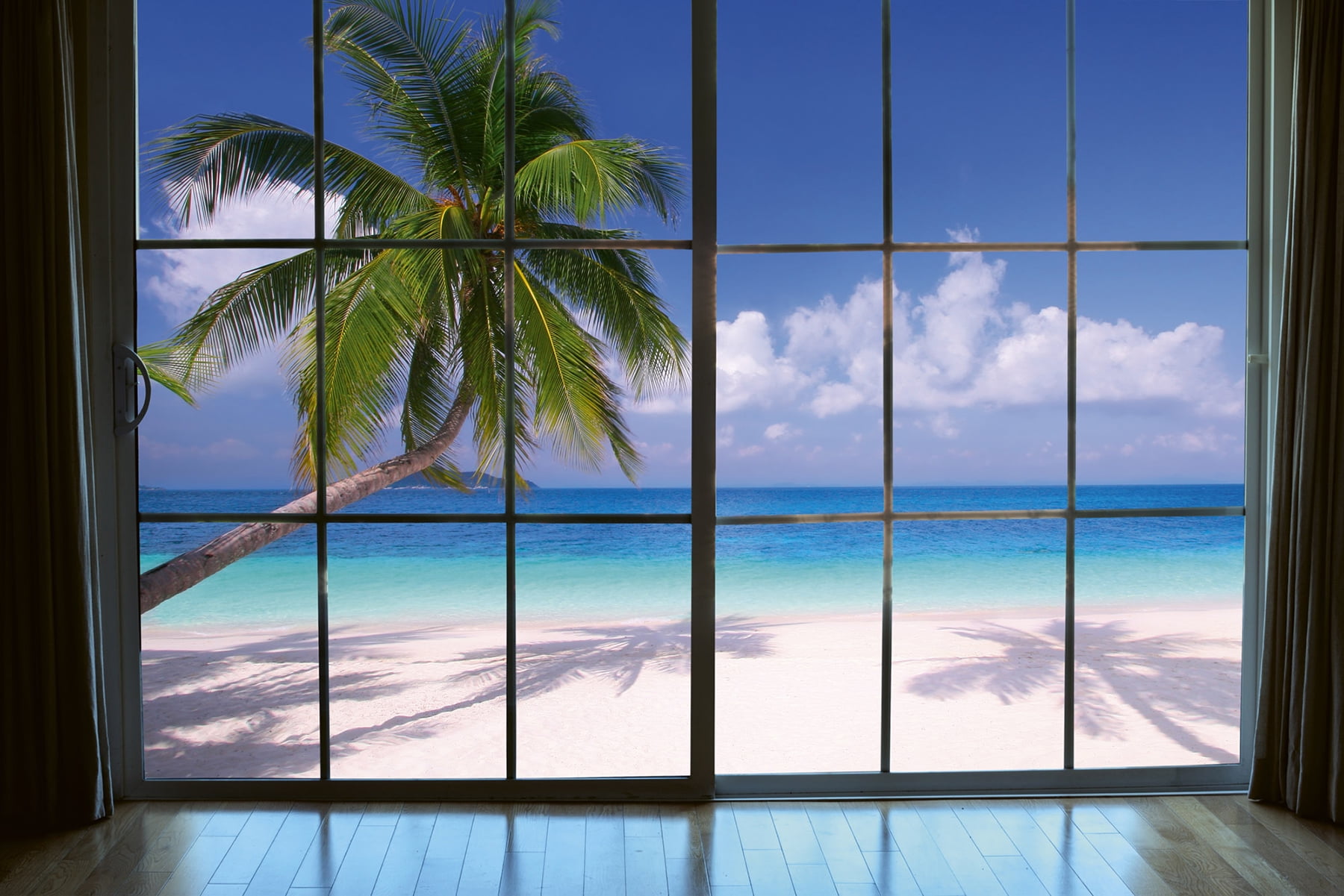 Dimex Beach Window View Wall Mural - Walmart.com