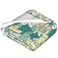 thumbnail image 2 of Salouo Lotus Flower1 Print Bed Blankets,Flannel Blanket Comfortable Air Conditioning Blanket Lightweight Blanket for Sofa Bed Travel & Couch -50"x40", 2 of 8