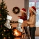 thumbnail image 5 of Calcetines De Poliéster Calcetín navideño grande de 42 cm (16,53") para chimenea o decoración navideña, color beige, 1 unidad Rkxzt, 5 of 8