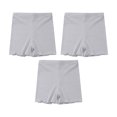 thumbnail image 4 of Manyakai Kids Girls 3 Pack Ice Silk Shorts Dance Bike Shorts Gymnastics Yoga Athletic Bottom Safety Gray 170, 4 of 7