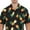 Black Pineapple, variant on Mens Hawaiian Casual Button Down Short Sleeve Beach Tiki Hut Print Party Shirt, Yellow Tiki Hut, Size: Medium, Uzzi Active Wear