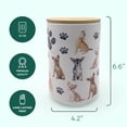 thumbnail image 2 of Greenline Goods Premium Dog Treat Ceramic Canister Set – Chihuahua Airtight Canister for Fresh Treats, Ceramic Jar & Containers with Lids, Farmhouse Canisters, Ideal Kitchen Canisters for Countertop, 2 of 5