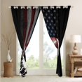 thumbnail image 4 of Football Curtains & Drapes,Retro Grunge American Flag 30%-50% Blackout Curtains,Ball Games Sports Window Curtains,Gray White Black Tie Dye Window Treatments 2 Panels, 4 of 6