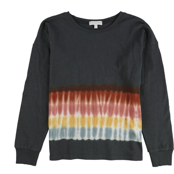 P.J. Salvage Womens Tye-Dye Pajama Sweater, Grey, Small
