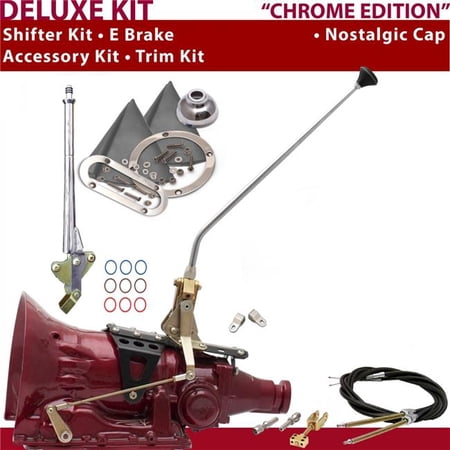 American Shifter TH350 Shifter Kit 16 in. E Brake Cable Clevis Trim Kit for CF9AD
