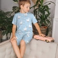 thumbnail image 4 of Balery Goose White Flowers Conjunto de Pijama Infantil de Manga Corta con Estampado – Ropa de Dormir de Algodón Suave-3X-Large, 4 of 6