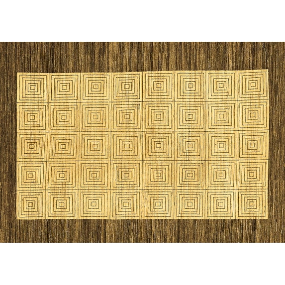 Ahgly Company Indoor Rectangle Oriental Brown Modern Area Rugs, 5' x 8'