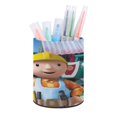 thumbnail image 1 of Bob el Constructor-theme Cylinder Pen Holder Pencil Organizer with Flannel Lining PVC Leather Material Cardboard Base for study work 10*8CM, 1 of 6