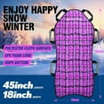 thumbnail image 3 of Foldable Snow Sled 45"×18", Fits 2 Children or 1 Adult, Portable Lightweight, Durable Fabric Stitching, Handles with Steering, Pink, 3 of 7