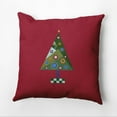 thumbnail image 2 of 16" x 16" Simply Daisy Crazy Christmas Polyester Accent Pillow, Red (1 Count), 2 of 4
