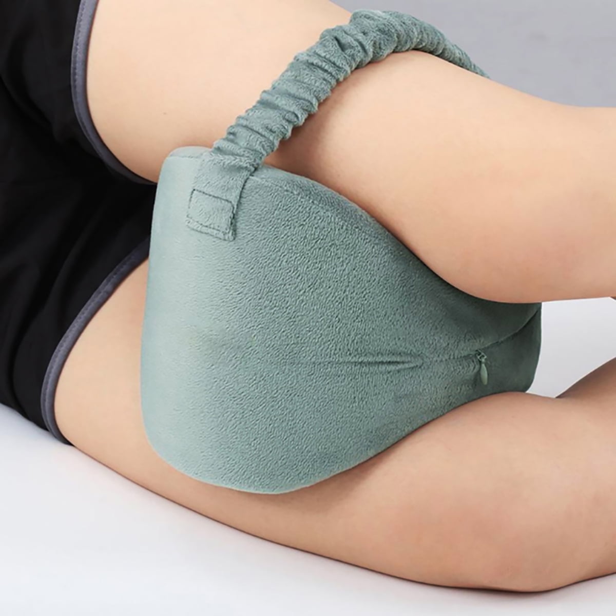 Knee Pillow Memory Foam Orthopedic Cushion For Side Sleepers Sciatica Relief 