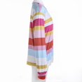 thumbnail image 4 of Women Long Sleeve Color Horizontal Stripes Classic  Neck, 4 of 5