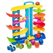 Kid Connection 2-in-1 Spiral and Racing Challenge Vehicle Playset, 13 Pieces