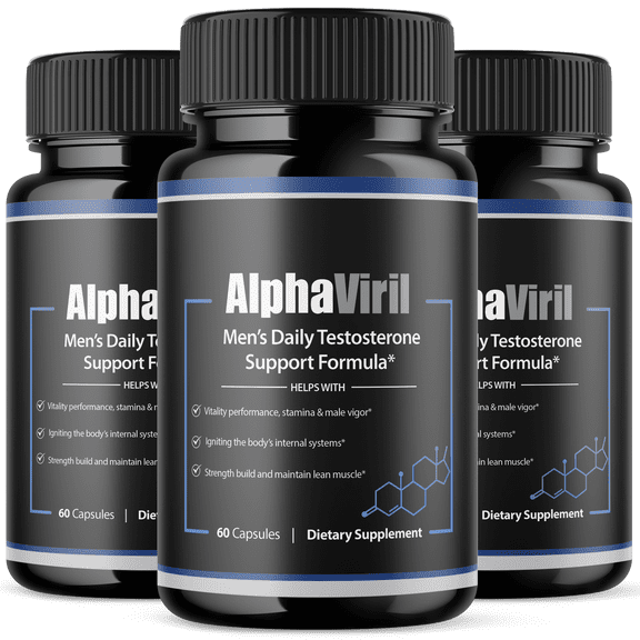 Alpha Viril Advanced Formula Pills All Natural Vitamin Supplement AlphaViril 180 Capsules