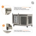 thumbnail image 4 of Ostreici 39" Anti-Bite Furniture Style Dog Crate Sliding Barn Door, Dog Kennel End Table w/ Wheels, 4 of 7