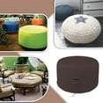 thumbnail image 5 of Covers & all Round Ottoman Cover, Heavy Duty 18 Oz Waterproof UV & Weather Resistant Patio Garden Furniture Stool Protector Indoor Outdoor Use, Air Vents & Drawstrings (34" Diameter x 22" H, Coffee), 5 of 6