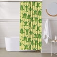 thumbnail image 6 of Shower Curtain, Funny Frogs Waterproof Fabric Plastic Shower Curtain, Drying Fast Bathroom Curtain with 9 Buttonholes, Ruffle Shower Curtain 60x72in, 6 of 8