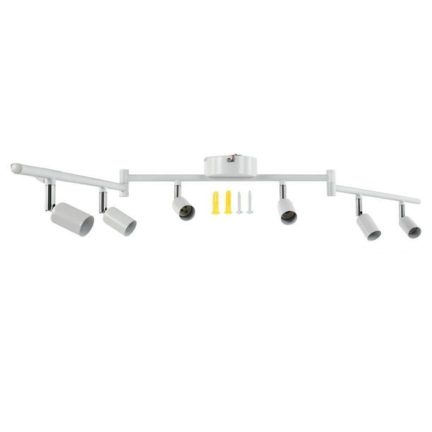 Kit de iluminación de riel Luz de riel Luz de riel giratoria Foco de techo de 6 vías Kit de iluminación de riel Cabezal de lámpara giratorio Foco de techo de 6 vías Enchufe ANGGREK Otros