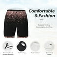 thumbnail image 5 of Haiem Rose Gold Glitter1 Men'S Quick-Dry Swim Trunks: Comfortable Beach Shorts With Mesh Lining And Pockets - Ideal For Swimming And Sunbathing Xx-Large, 5 of 9
