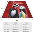 thumbnail image 2 of Funny cartoon The Nightmare Before Christmas printed plush blanket, ultra-soft microfiber, suitable for home decoration in all seasons, 50" x 60", 2 of 7