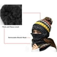 thumbnail image 2 of Sinhoon Womens Beanie Hat Scarf Set Girls for Winter Slouchy Knit Skull Cap Neck Warmer Fleece Lined Pom, 2 of 9